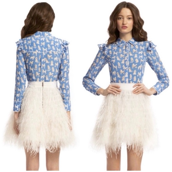 ALICE + OLIVIA Zimmer Poodle Silk Blouse - Picture 4 of 17